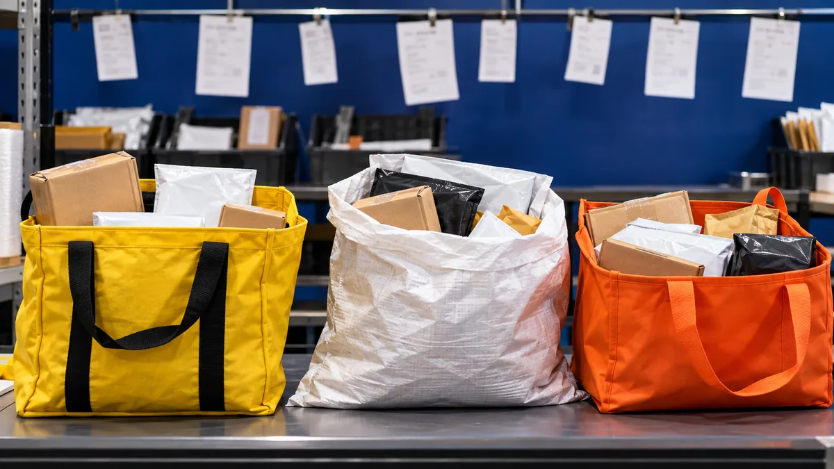 Pedidos separados por canais de venda e modalidades de expedição.