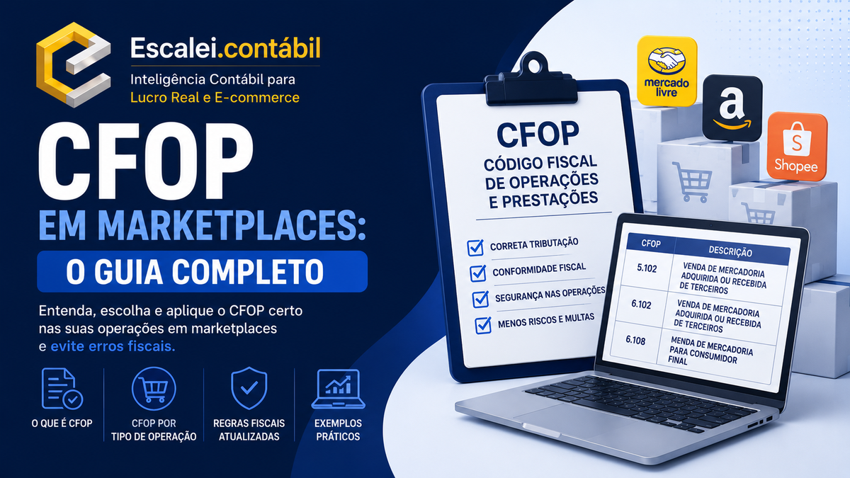 CFOP em marketplaces 2026: tabela e regras (ML, Amazon, Shopee)